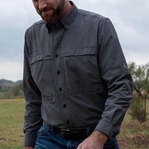 Mens Blue Long sleeve Fishing GameGuard Shirt XXL (NWOT)